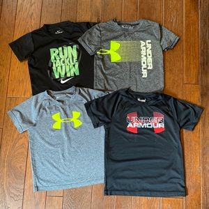 Boys Under Armour and Nike Shirts, Size 6/7